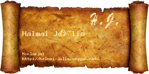 Halmai Júlia névjegykártya