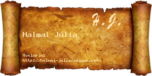 Halmai Júlia névjegykártya