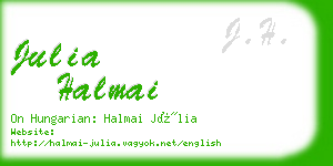 julia halmai business card